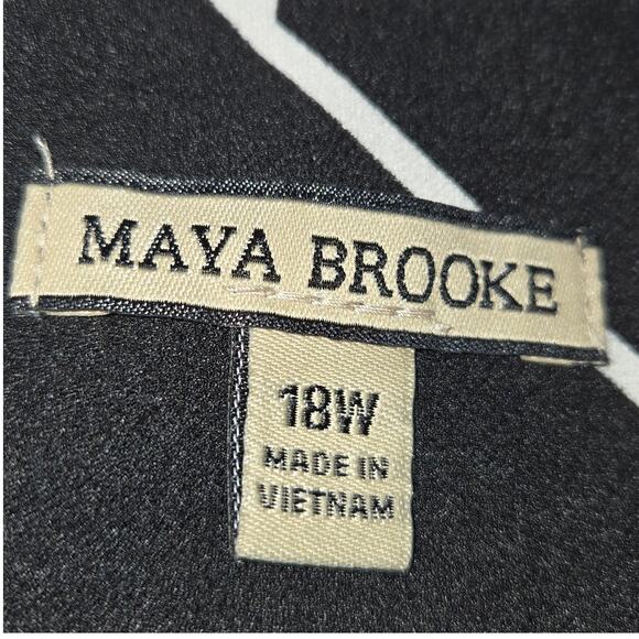 Maya Brooke Womens Size 18W Geometric Diamonds Sheath Dress Business Career Chic - Picture 2 of 10